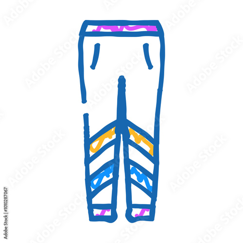 leggings clothing doodle icon sketch vector. leggings clothing sign. isolated symbol illustration