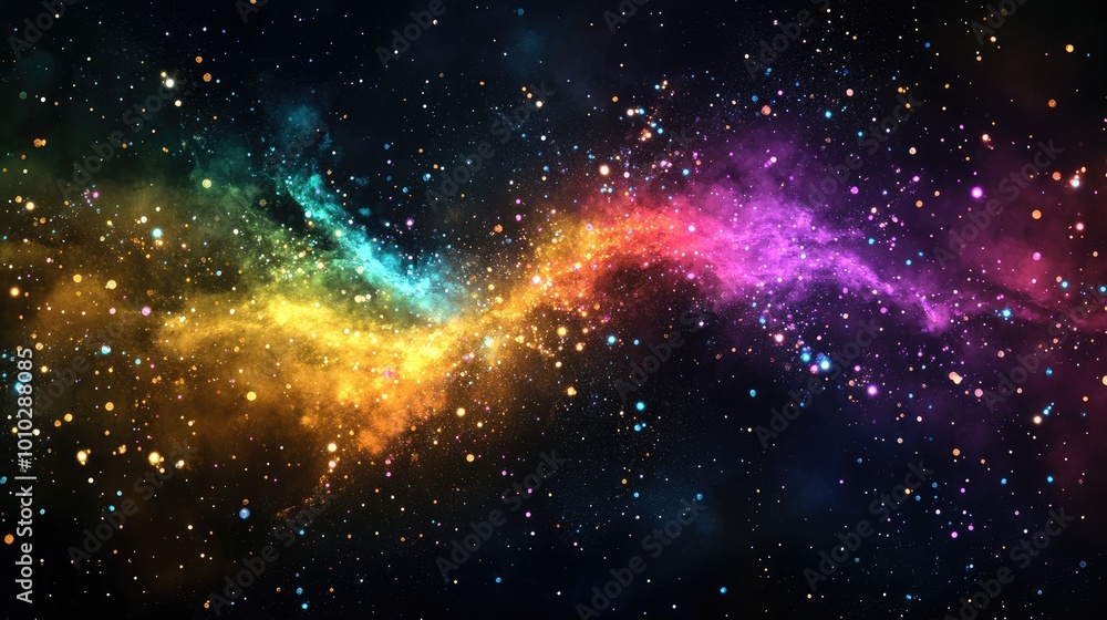 Particle symphony in abstract hues. Particle symphony in abstract hues.