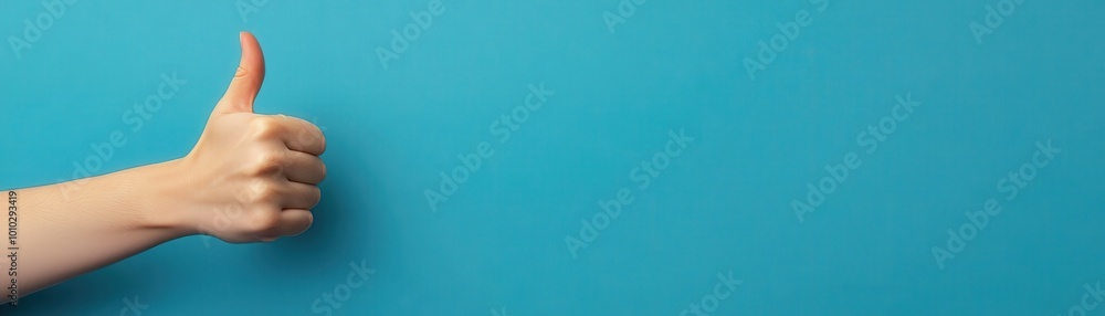 Positive thumbs-up notification floating over a clean interface, minimalist style, high angle shot. Positive thumbs-up notification floating over a clean interface, minimalist style, high angle shot.