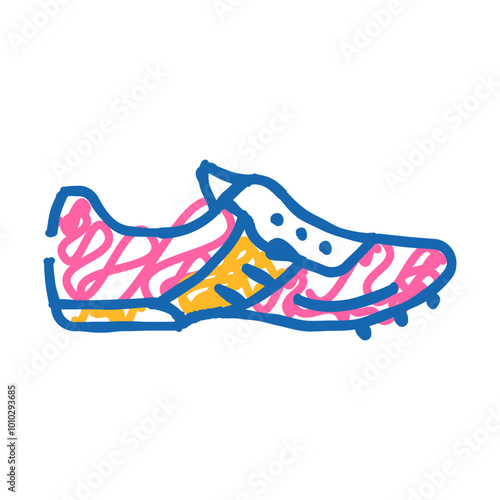 athletic shoes clothing doodle icon sketch vector. athletic shoes clothing sign. isolated symbol illustration
