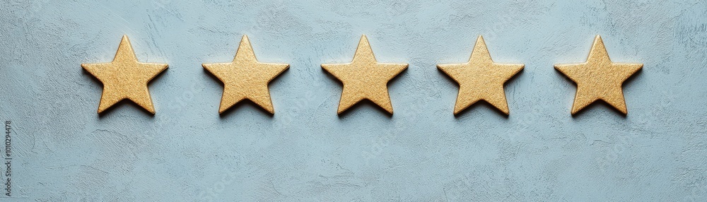 Shining five-star rating near a feedback message, minimalist style, perspective shot, promoting positivity. Shining five-star rating near a feedback message, minimalist style, perspective shot, promoting positivity.