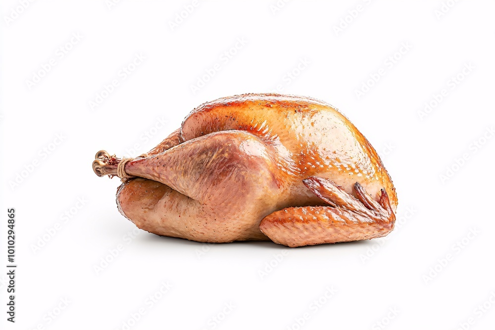A whole, smoky-roasted turkey with browned skin and meat visible beneath it, holiday feast concept, thanksgiving, traditional cuisine A whole, smoky-roasted turkey with browned skin and meat visible beneath it, holiday feast concept, thanksgiving, traditional cuisine