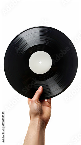 Obraz na płótnie Hand Holding a Classic Vinyl Record w salonie