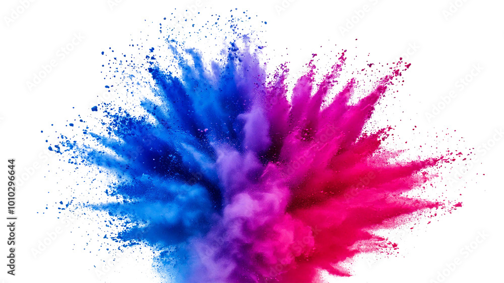 Hot pink, light pink, violet, purple, light blue and blue explosion smoke of holi paint color powder isolated on transparent or white background Hot pink, light pink, violet, purple, light blue and blue explosion smoke of holi paint color powder isolated on transparent or white background