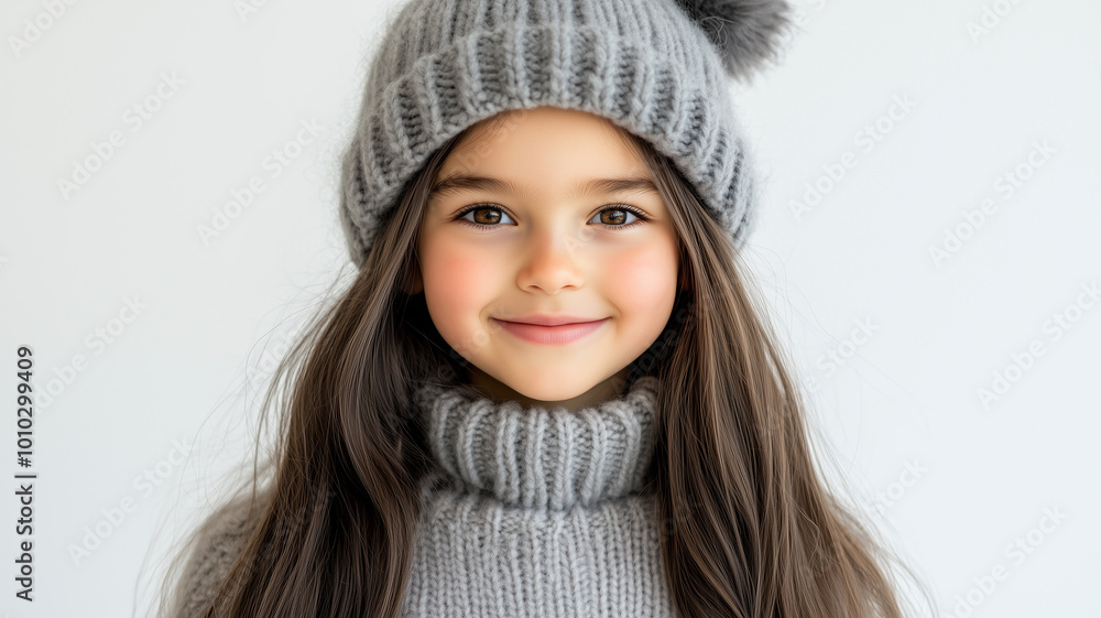Portrait of a Cheerful and Funny Girl Wearing Winter Clothes Portrait of a Cheerful and Funny Girl Wearing Winter Clothes