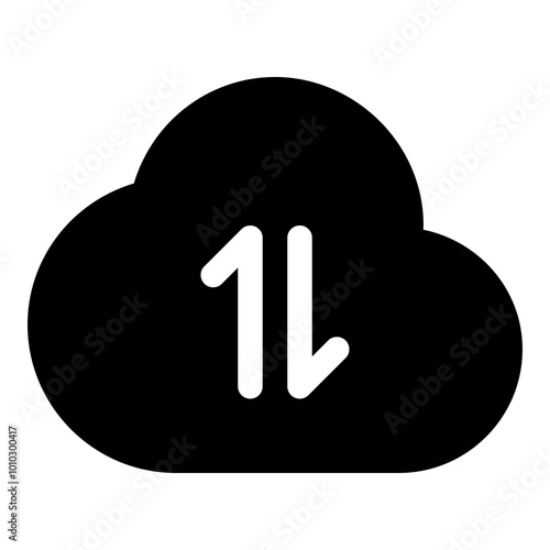 Cloud connect icon for synchronization and networking
