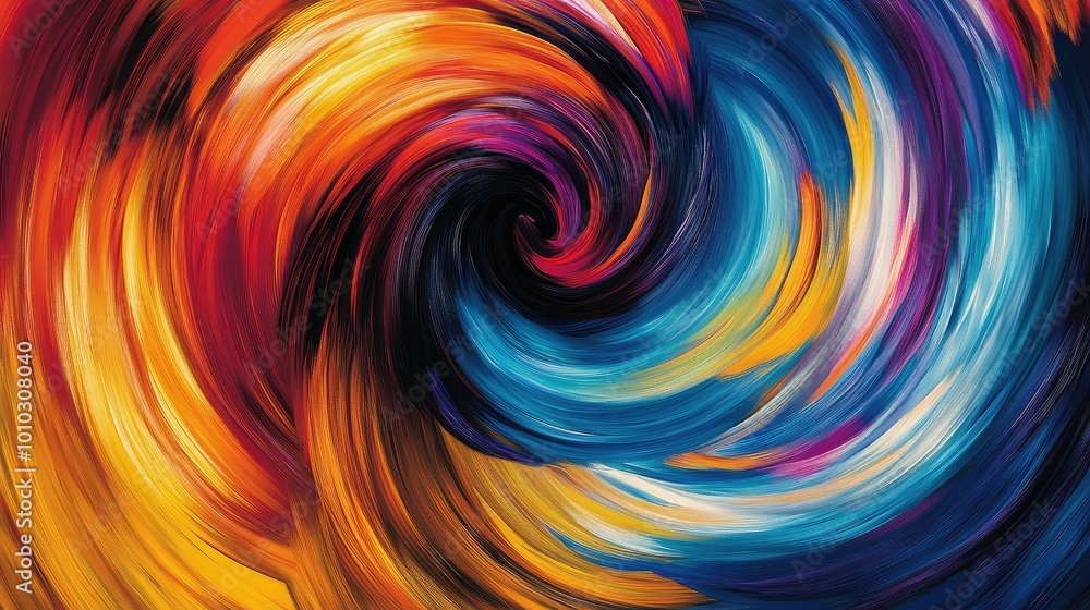 Vibrant swirls of color in abstract art Vibrant swirls of color in abstract art