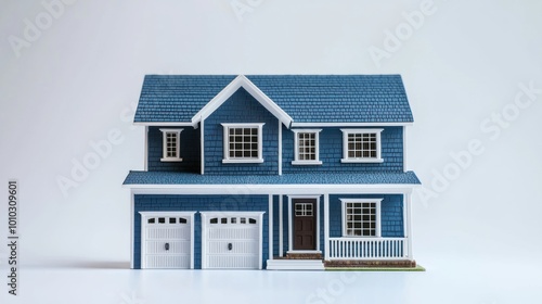 Wallpaper Mural Model house displayed against a white background, highlighting its design and details without distractions. Torontodigital.ca