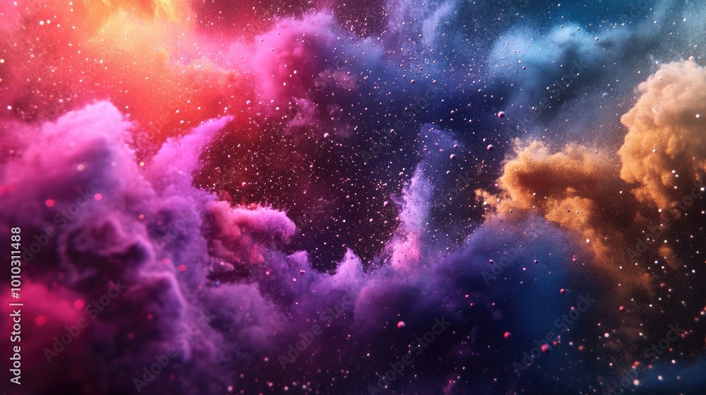 Particle symphony in abstract hues. Particle symphony in abstract hues.