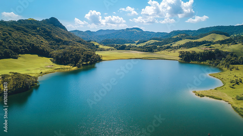 Furnas Lagoon on the island of Sao Miguel in the Azores archipelago