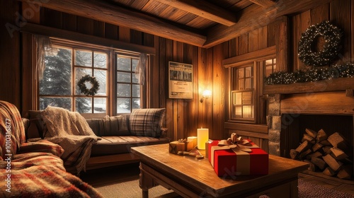 Cozy and Festive Winter Cabin Retreat