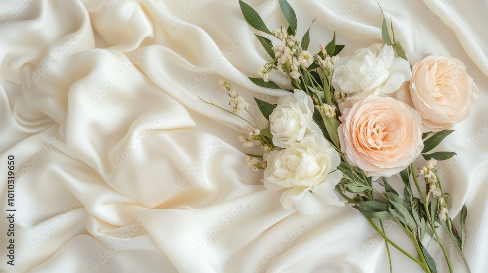 Obraz premium Soft silk textures in serene elegance