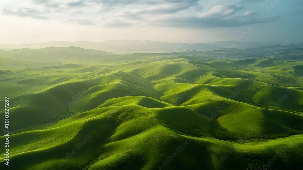 Rolling Green Hills Under a Cloudy Sky Rolling Green Hills Under a Cloudy Sky