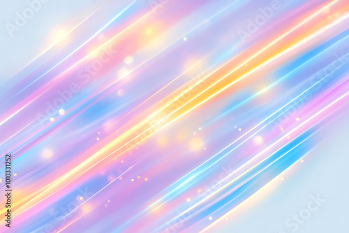 Dreamy sparkling light lines background in pastel colors