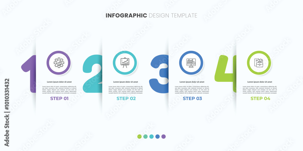 Horizontal progress bar featuring 4 arrow shaped elements, symbolizing the four stages of business strategy and progression. Clean timeline infographic design template. Horizontal progress bar featuring 4 arrow shaped elements, symbolizing the four stages of business strategy and progression. Clean timeline infographic design template.