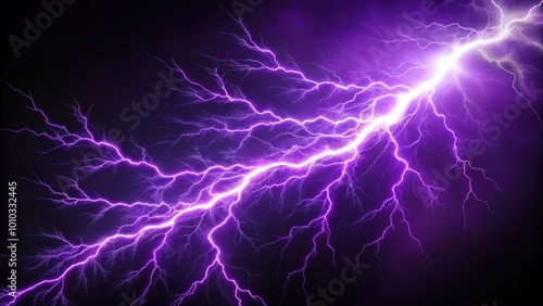 Purple lightning bolt strike on background, electricity, power, energy, thunder, storm, thunderbolt, nature, weather, flash