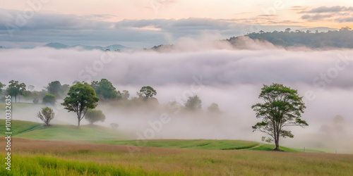 Misty Meadow Sunrise 