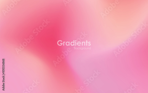 Bild auf Leinwand gradients mesh pink and white background