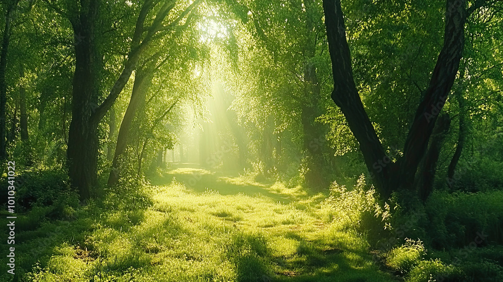 Beautiful morning in the forest Beautiful morning in the forest