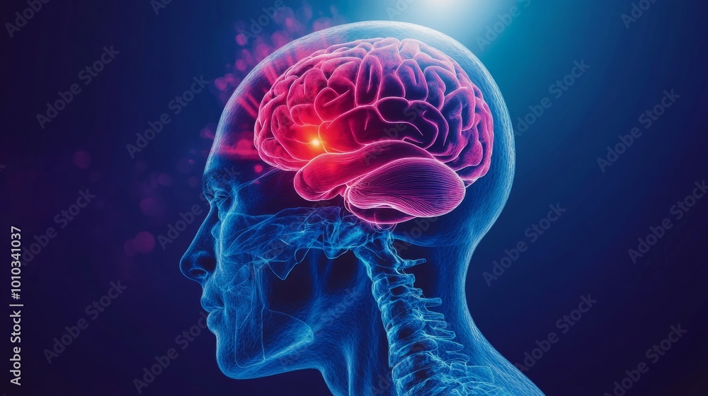 Stroke Impact on Brain - Oxygen and Nutrient Disruption Due to Blocked or Ruptured Blood Vessels Stroke Impact on Brain - Oxygen and Nutrient Disruption Due to Blocked or Ruptured Blood Vessels