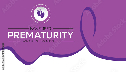 Prematurity Awareness Month is observed every year on November. Medical Healthcare Awareness concept. background, placard, banner template Vector illustration design.