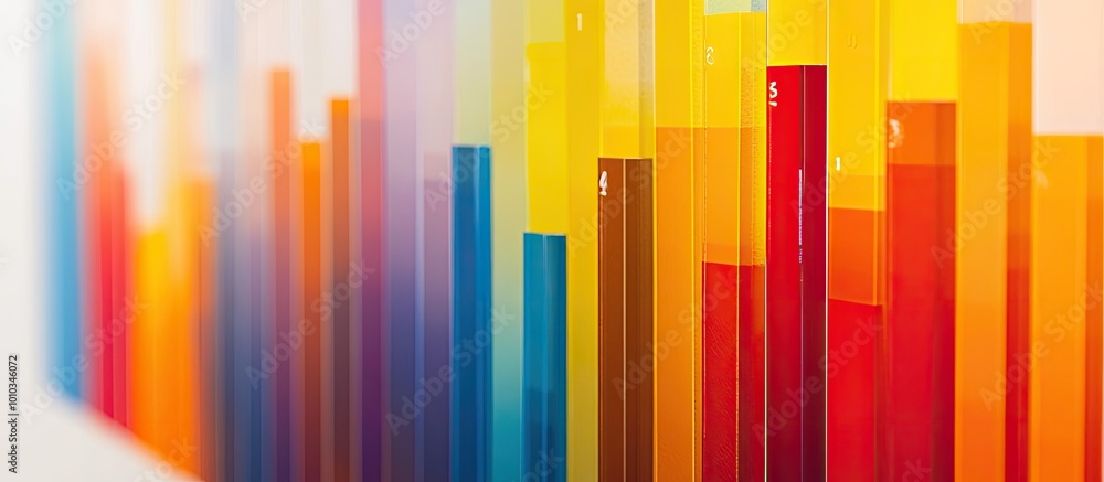 Abstract Wall Art with Colorful Vertical Stripes and Numbers Abstract Wall Art with Colorful Vertical Stripes and Numbers