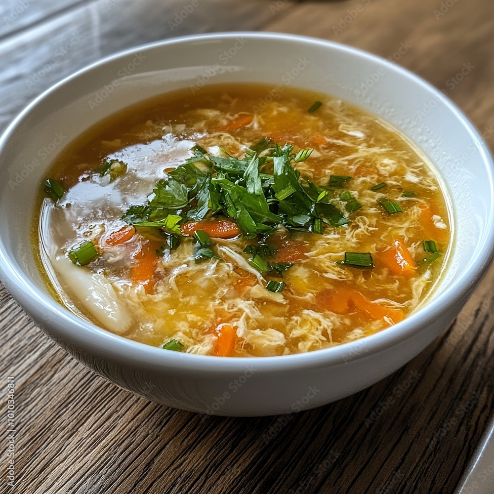 Egg Drop Soup with Carrots and Green Onions - Delicious and Easy Recipe Egg Drop Soup with Carrots and Green Onions - Delicious and Easy Recipe