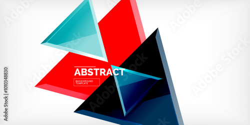 Abstract background - glossy triangles. Vector Illustration For Wallpaper, Banner, Background, Card, Book Illustration, landing page