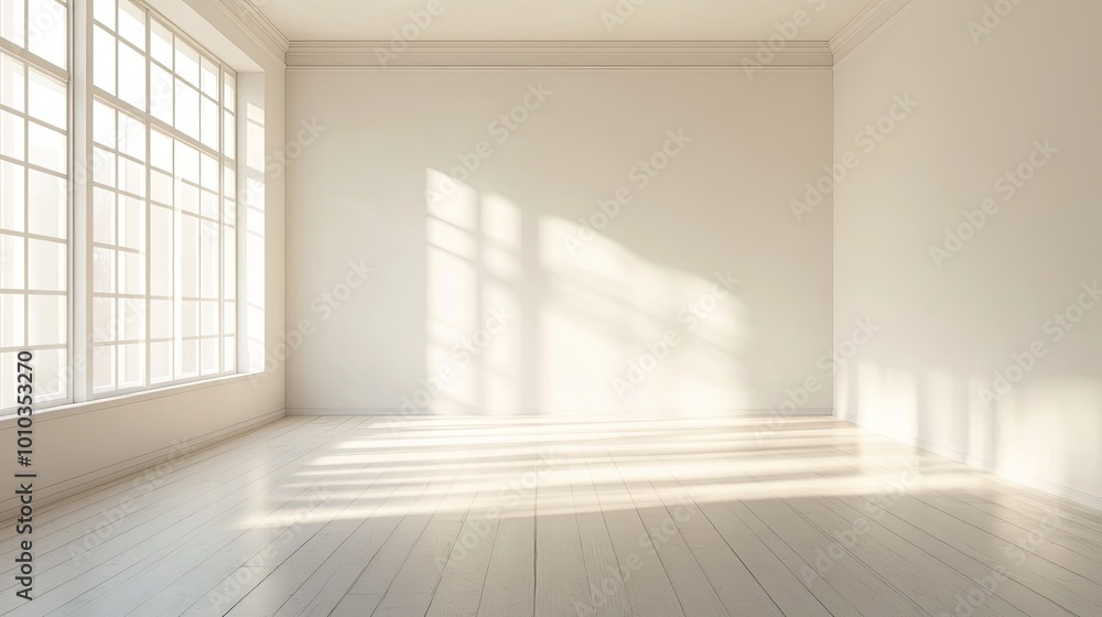 Sunlight Streaming Through a Window into an Empty Room Sunlight Streaming Through a Window into an Empty Room