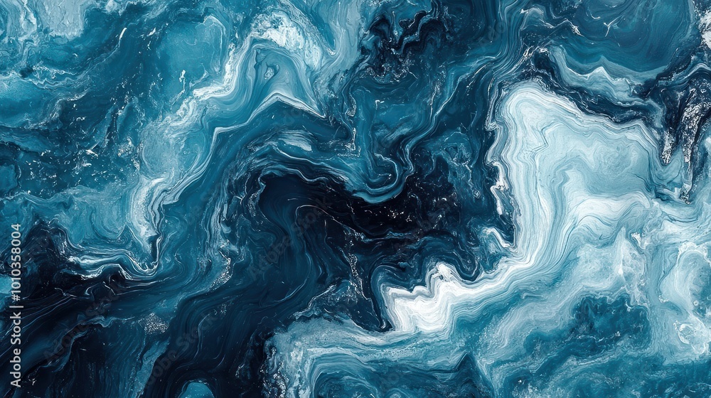Abstract blue and white marbled pattern. Abstract blue and white marbled pattern.