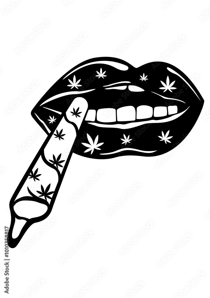 Lip Weed | Smoking Lips | Marijuana Addiction | Kush Leaf | Four Twenty ...