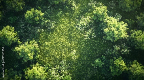 Aerial View of a Lush Forest