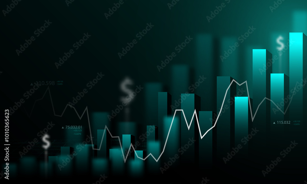 Stock market financial analysis technology graph concept background image Stock market financial analysis technology graph concept background image