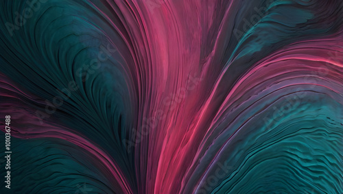 Abstract vibrant flow of teal and magenta textures