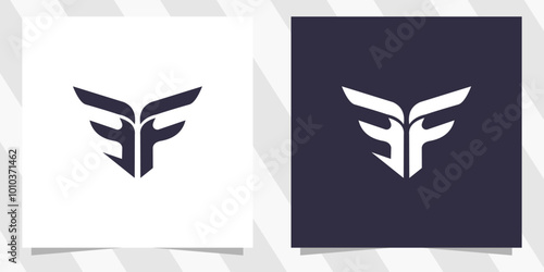 letter ef fe logo design vector