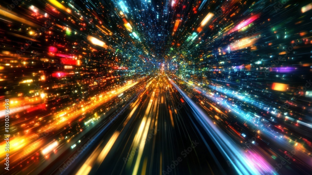 Abstract Background with Bright Lights and Streaks Abstract Background with Bright Lights and Streaks
