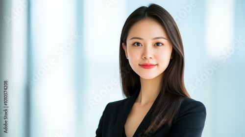 A poised young businesswoman exudes confidence in a sleek office, showcasing her determination and focus in the modern workplace. Free Download A poised young businesswoman exudes confidence in a sleek office, showcasing her determination and focus in the modern workplace. - GFXLoad
