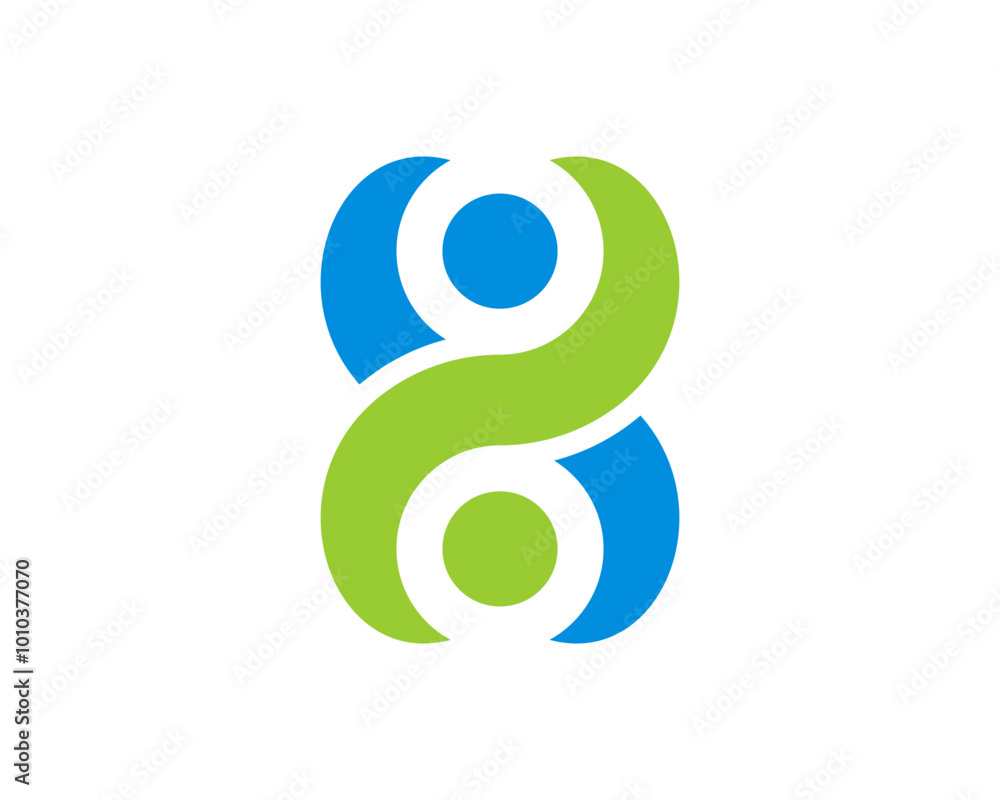 Abstract human resource vector logo Abstract human resource vector logo