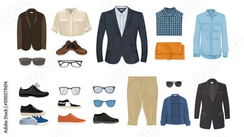 Collection of Men's Clothing and Accessories