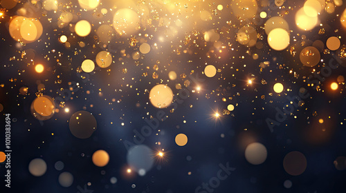 gold particle blured background