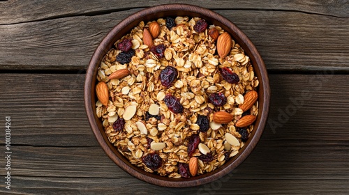 Homemade Granola with Almonds and Cranberries