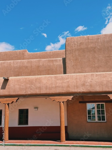 Adobe buildings on street