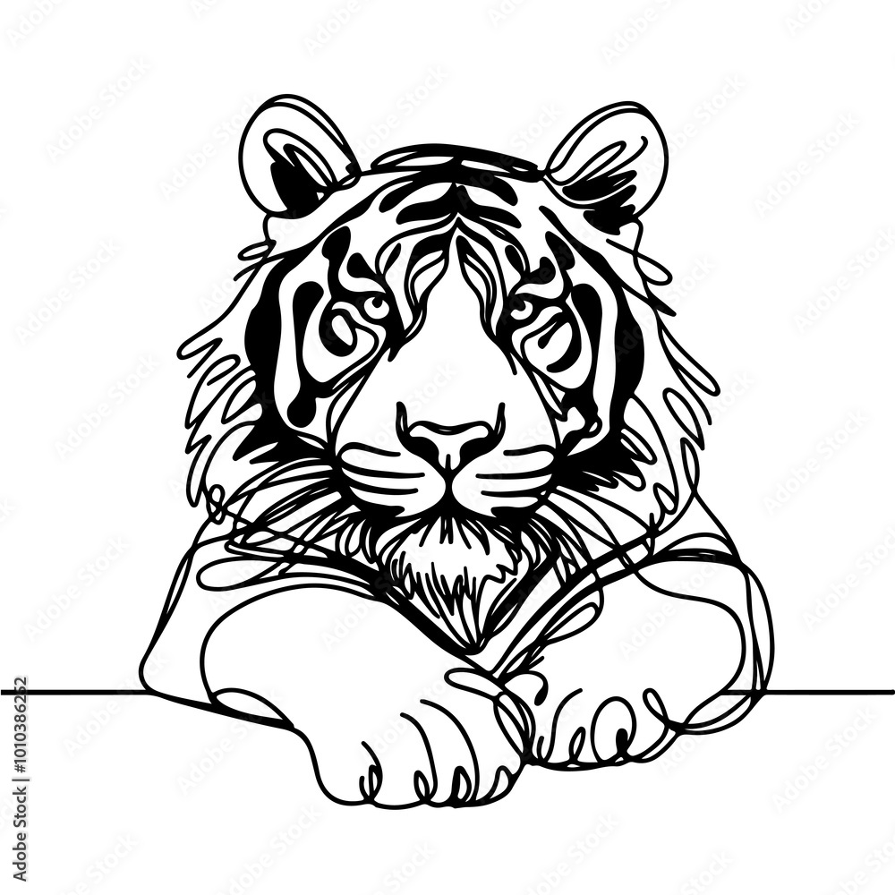 png tiger one line art drawing continuous, transparent background png tiger one line art drawing continuous, transparent background