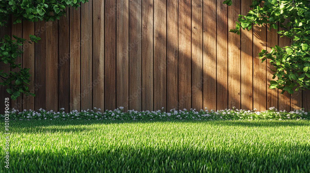 grass with wooden background grass with wooden background