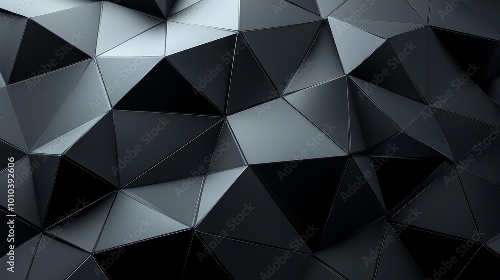 3D black geometric diamond structures, sharp angles reflecting subtle gradients on a dark background, abstract, high detail, elegant and modern wallpaper design 3D black geometric diamond structures, sharp angles reflecting subtle gradients on a dark background, abstract, high detail, elegant and modern wallpaper design