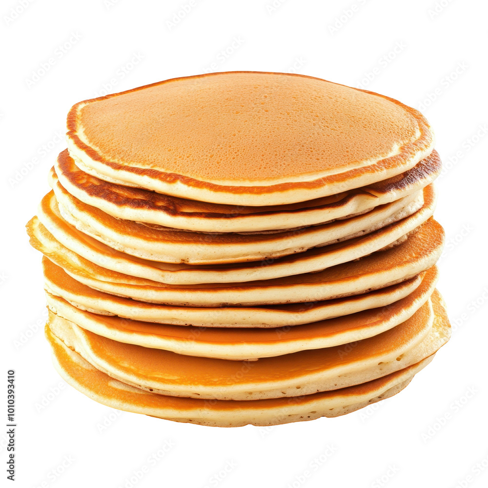 Fluffy pancakes stacked high, ready to be topped with syrup, fruit, or whipped cream for a delightful breakfast treat. Fluffy pancakes stacked high, ready to be topped with syrup, fruit, or whipped cream for a delightful breakfast treat.