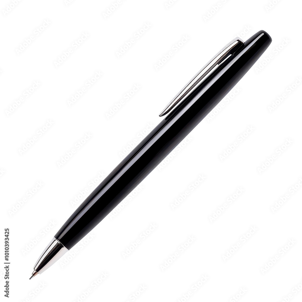 A sleek pen rests alone on a crisp white background, showcasing its design and function. Perfect for writing enthusiasts. A sleek pen rests alone on a crisp white background, showcasing its design and function. Perfect for writing enthusiasts.