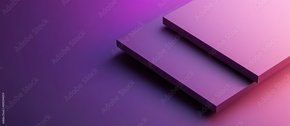 Abstract Purple Gradient Background with 3D Geometric Shapes Abstract Purple Gradient Background with 3D Geometric Shapes