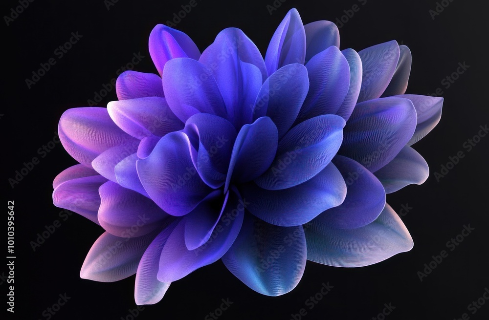 Abstract Purple Flower with Delicate Petals Abstract Purple Flower with Delicate Petals