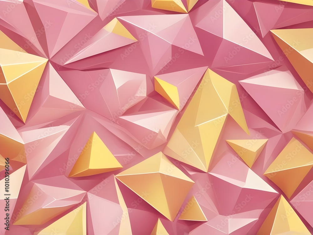 abstract Light Pink Yellow christmas postcard low polygon background abstract Light Pink Yellow christmas postcard low polygon background